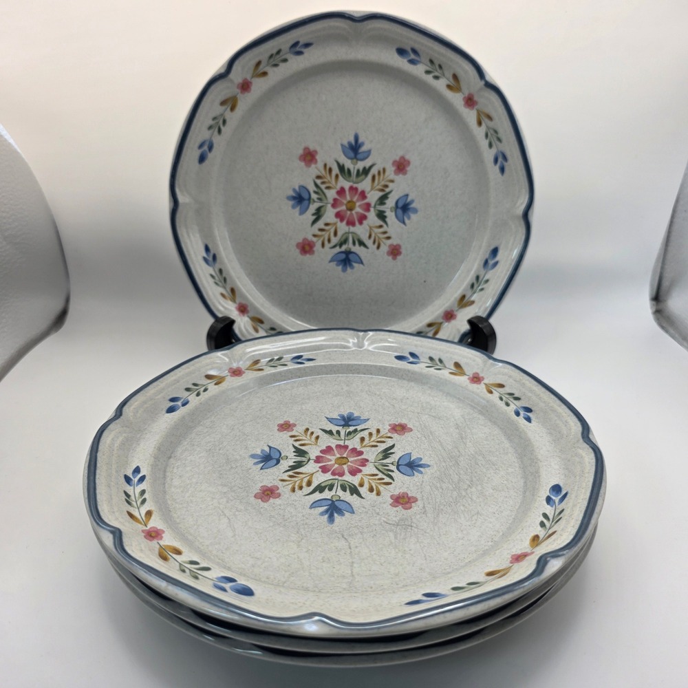 International China Heritage 7565 American Patchwork Salad Plates Set of 4 Japan